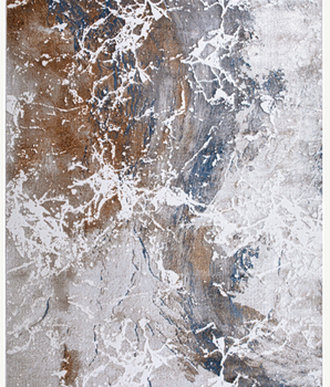 Coastal Vibes Blue and Grey Distressed Rug